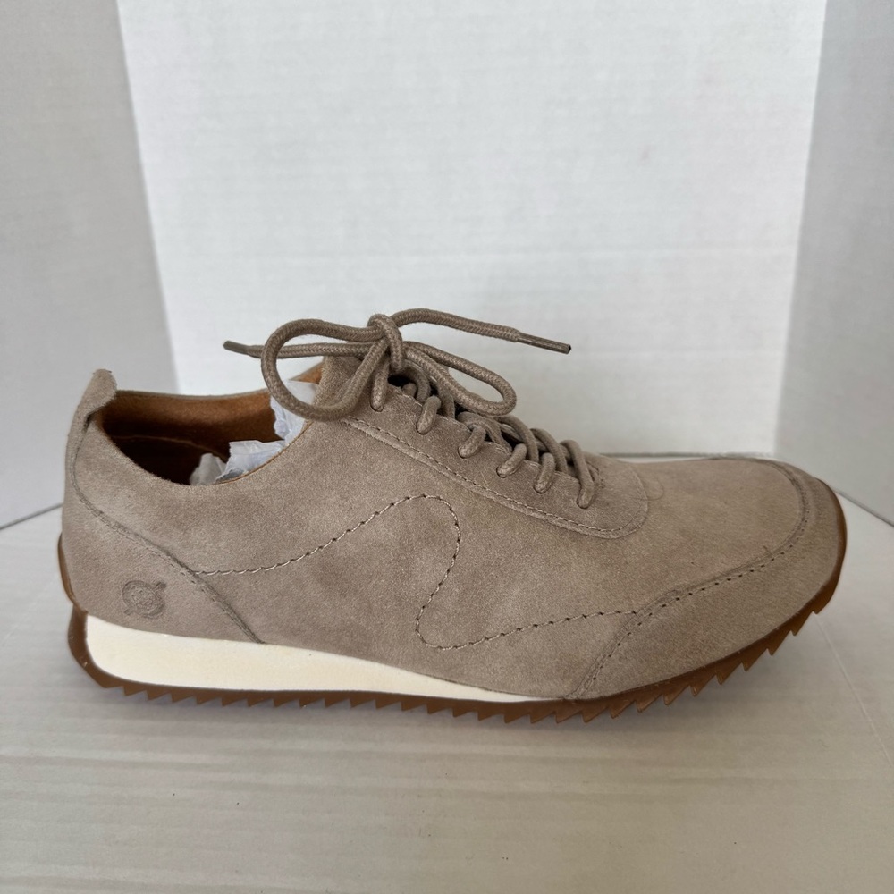 NIB Born Lynn Sneakers Size 7 Cream Distressed Suede Retro Arch Support Shoes - Picture 5 of 15